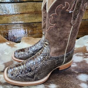 Brown Snakeskin Western Boots